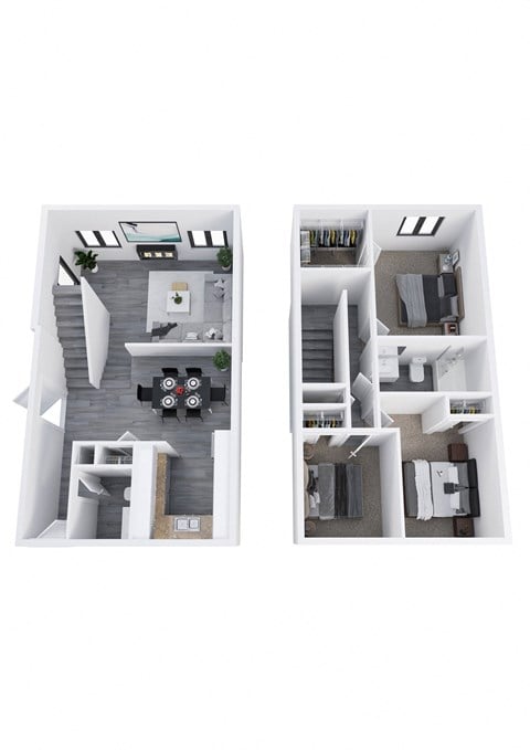 Floor plan for 3 beds, 1.5 baths